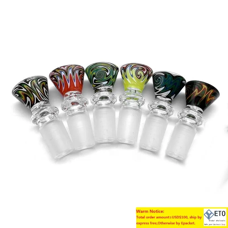 14mm 18mm Male Wig Wag Bowl High Quality Colorful Heady Bowl Bong Piece Smoking Accessories For Water Bongs Dab Rigs