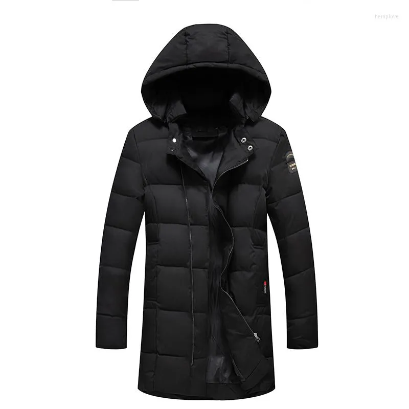 Jaqueta de inverno masculino 2023 homens com casacos de algodão com zíper com capuz longo e com capuz sólido destacável parkas preto 4xl 5xl m01