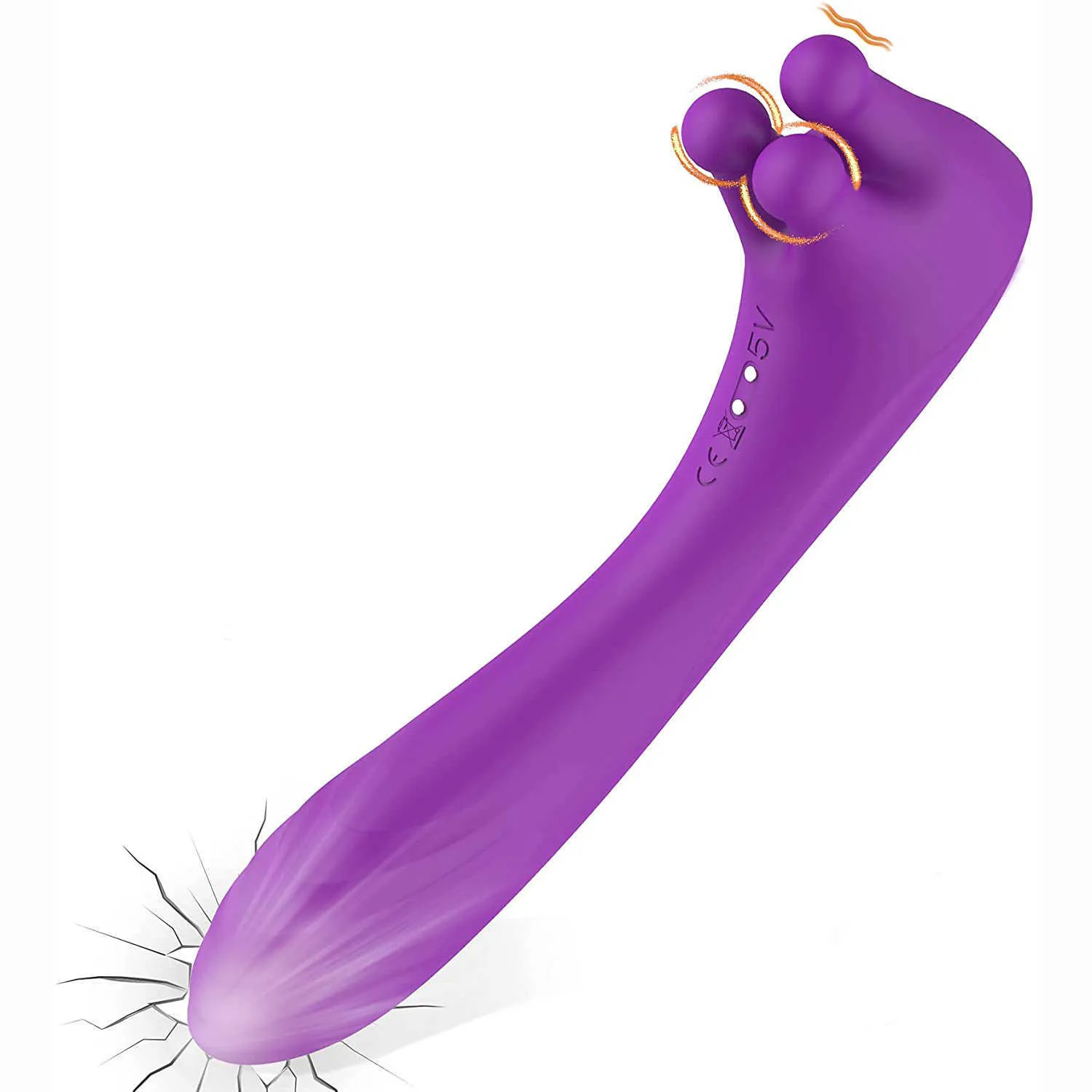 Articoli di bellezza Vibratore clitorideo con Trio di protuberanze accarezzanti G Spot Innovativo stimolatore clitorideo rotante Giocattoli sexy per donna