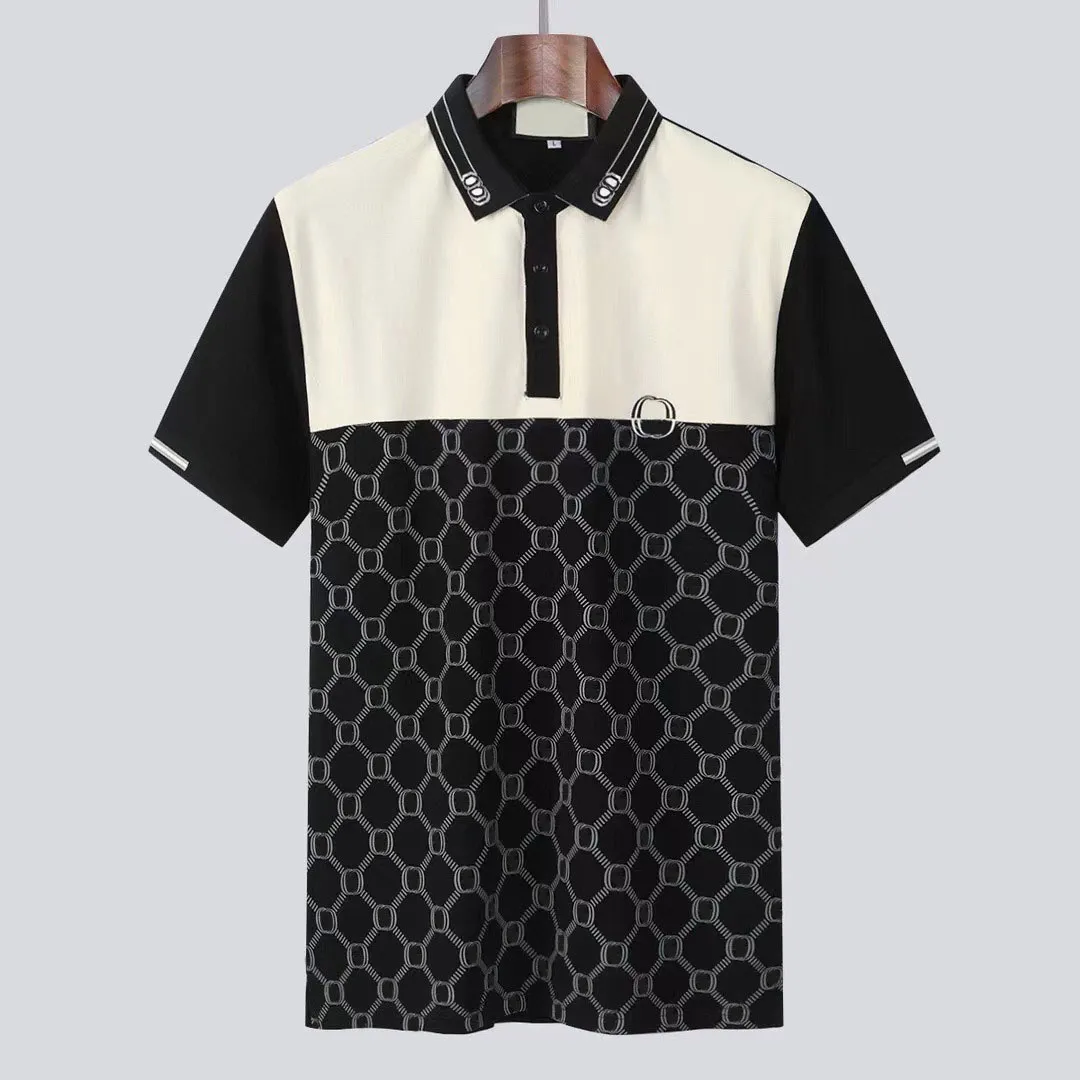 2023 designer stripe polo t-shirts serpent polos abeille floral mens High street mode cheval polo luxe T-shirt # 8568