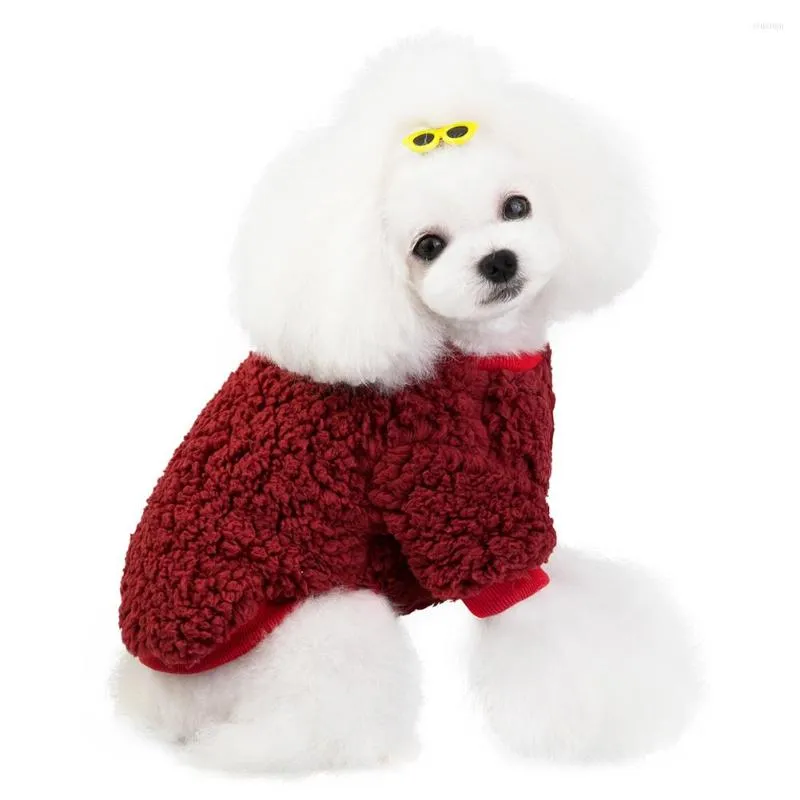 犬のアパレルレターコート衣装ペット猫厚い柔らかい服ラムベルベットシンプルファッション素敵な美しい冬の温かい子犬衣装