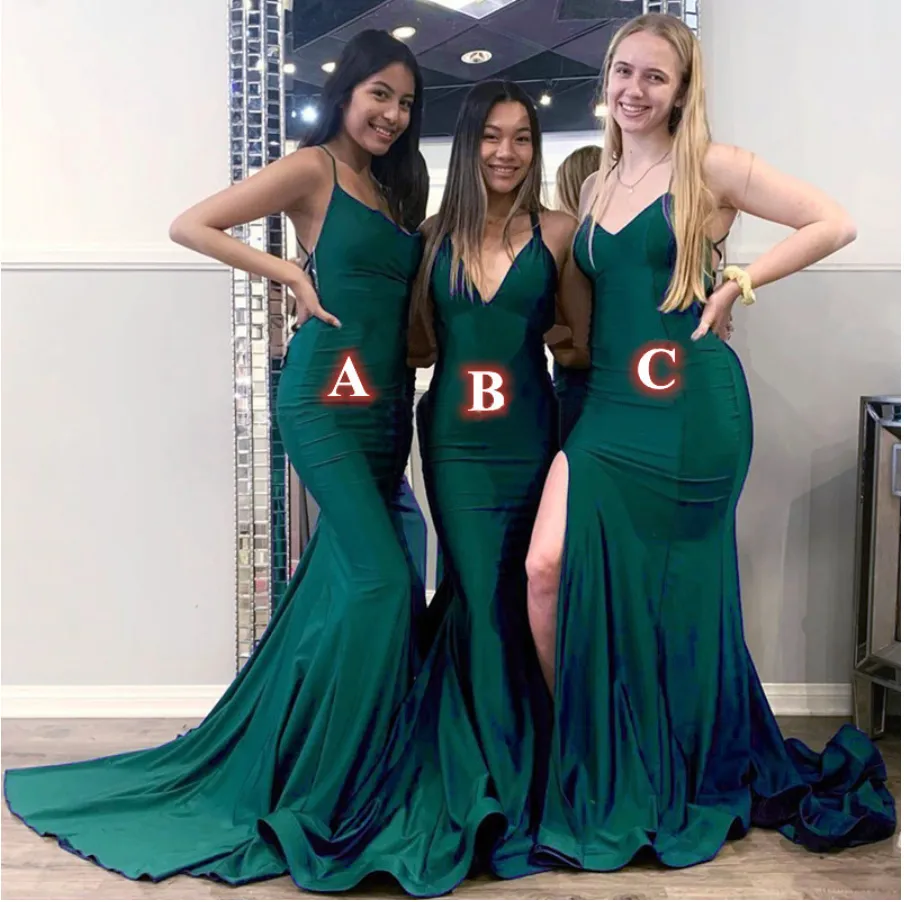 Emerald Green Mermaid Bridesmaid Dresses Sexy... From Meetyy, $46.52 |  DHgate.Com