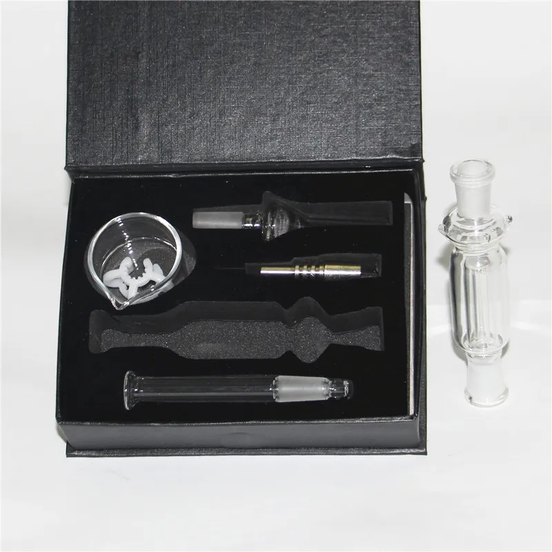 Narguilés Nectar Kit Bong deux fonctions 10mm plates-formes pétrolières conduite d'eau en verre avec étui collecteur de cendres