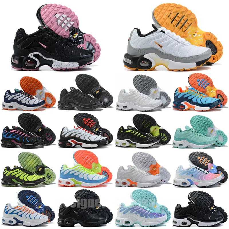 TN Kids Chaussures Enfant Breathable Soft Sports Chaussures Boys Filles Sneakers Youth Requin Trainers Taille 25-35