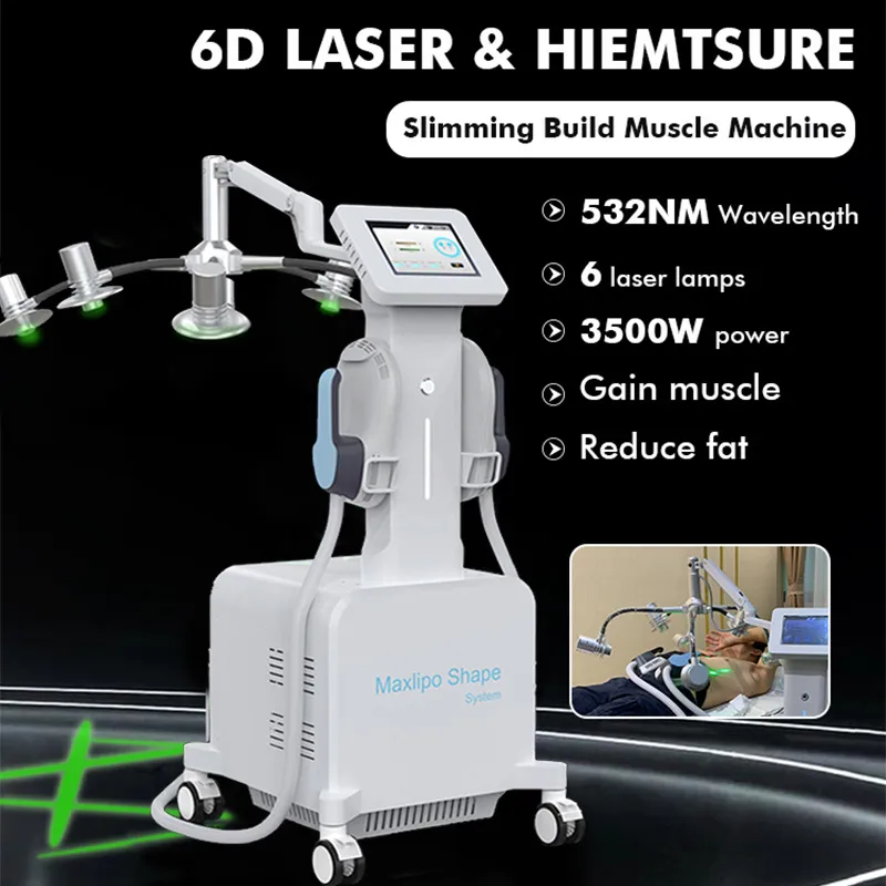 EMSlim HIEMT 6D Laser Body Contouring Device Vetoplossende cellulitisverwijdering Gewichtsverlies Afslanken EMS-spierstimulator S-vormmachine