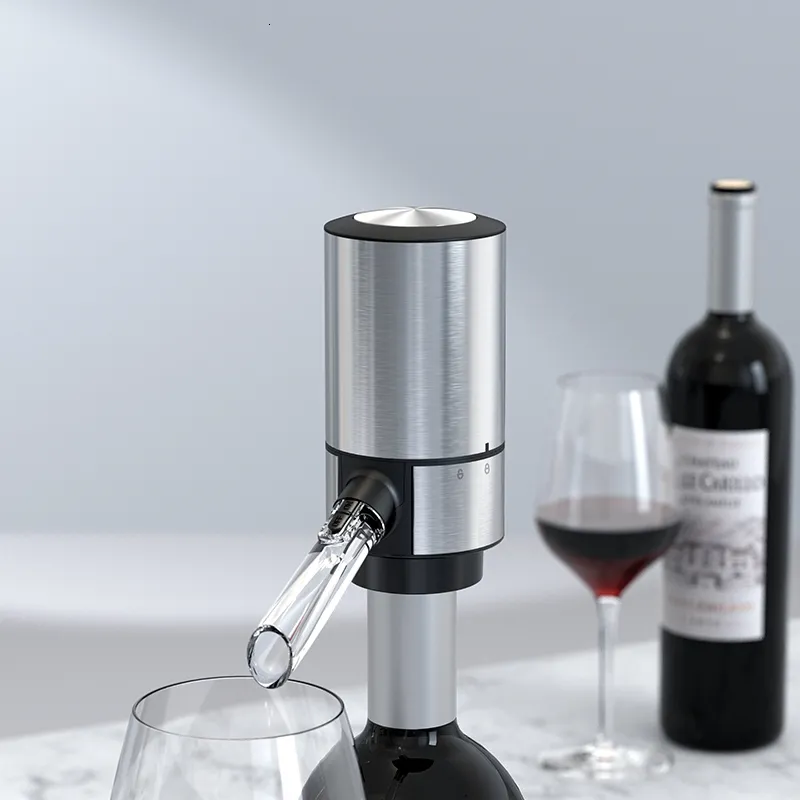 Wine Glasses Stainless steel Battery Operated Electric Decanter Aerator And Dispenser 230113