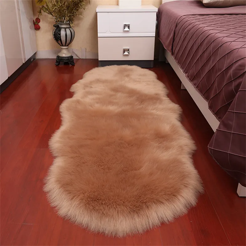 Carpet super macio de luxuoso sala de estar artificial l wool s Para sofá -cama de cor sólida antiLIP