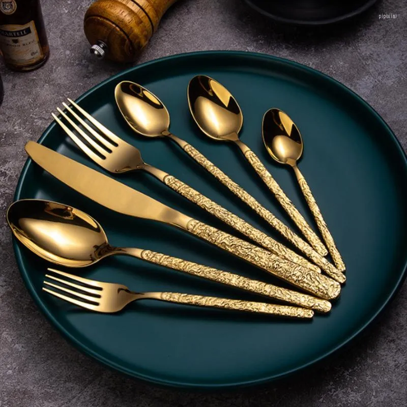 Dinnerware Conjunta de alta qualidade Tableware 6 PCs Spoon Faca Dinner Dinner Set