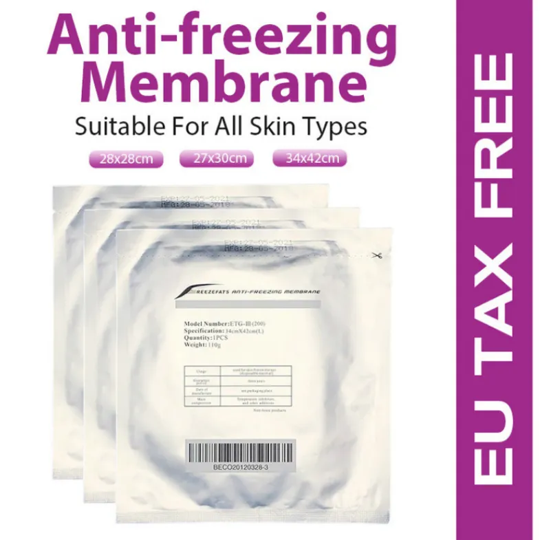 Acessórios para limpeza Membrana anticongelante anticongelante Membranas anti-congelamento para terapia criogênica 30G 60G 70G 110G123