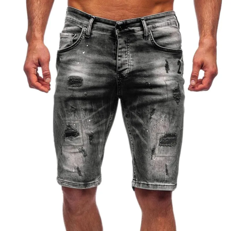 Heren shorts Summer Brand Mens Jeans denim katoenen vracht Big Pocket Loose Baggy Wide Leg Borduurwerk Beach Boardshort 2023