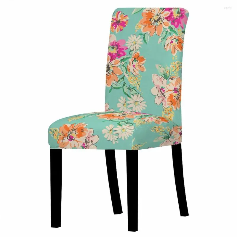 Chair Covers Rustic Floral Print Cover Dustproof Anti-dirty Removable Office Protector Case Chairs Living Room Lounge Home