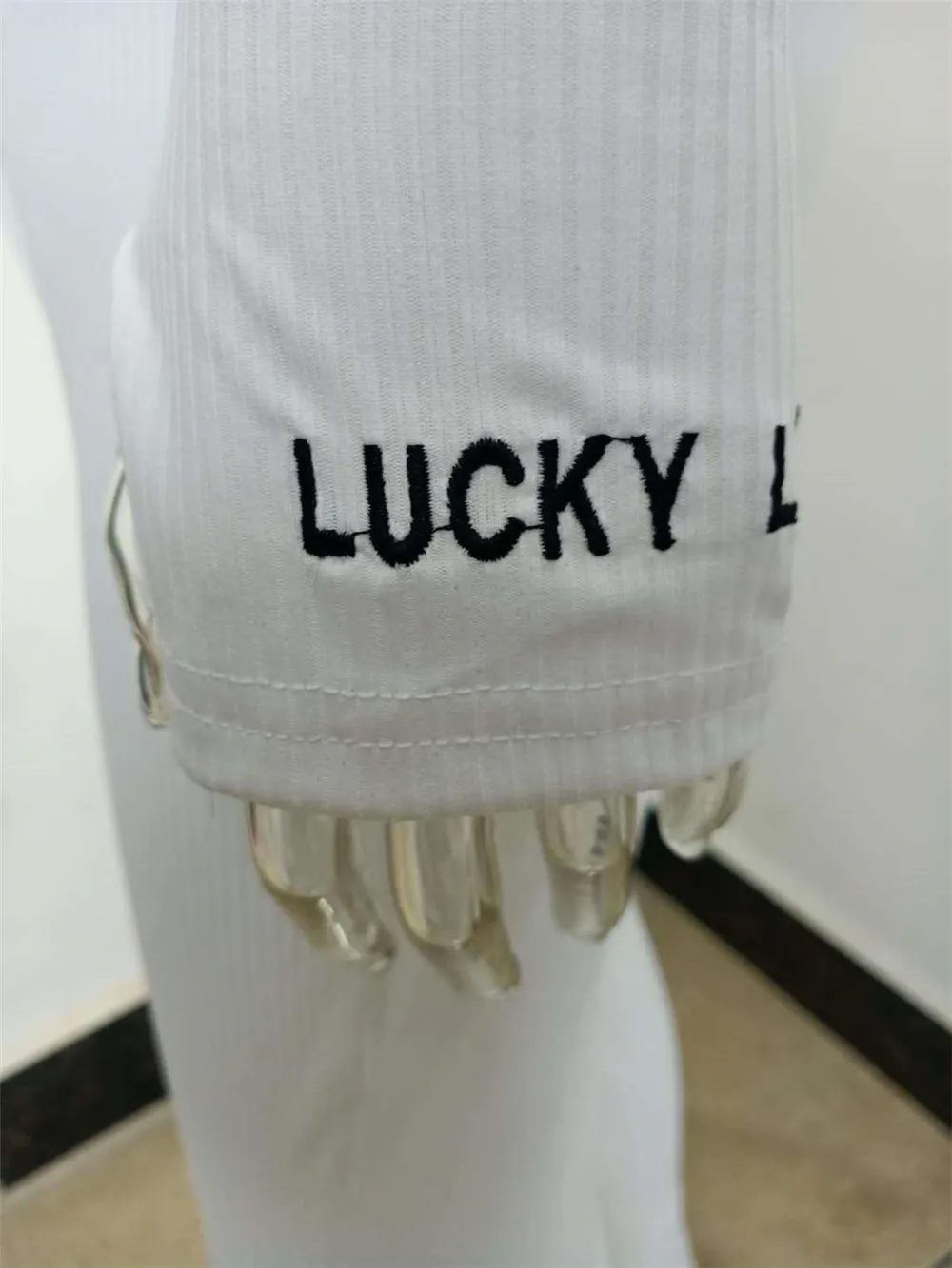 New Fall Winter Lucky 라벨 점프 수트 여성 긴 슬리브 바디콘 장미 단단한 자수 편지 점프 수트 한 조각 의상 스키니 레깅스 캐주얼 스트리트웨어