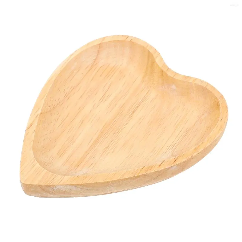 Kitchen Storage 1 Pc Practical Household Plate Decorative Heart Shaped Tray (Khaki)