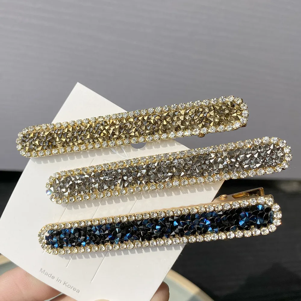 Nouveau ruban élégant Imitation cristal strass épingles à cheveux pour femmes mode pinces à cheveux Barrettes pinces à cheveux filles accessoires 1332