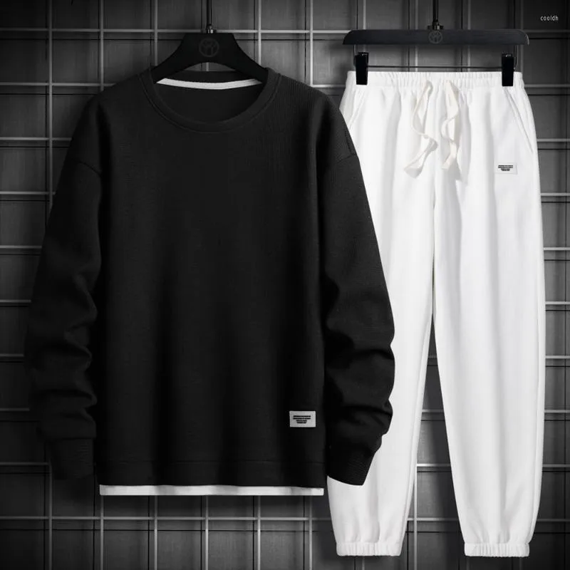 Survêtements pour hommes Survêtement Hommes 2 pièces Ensembles Hip Hop Vêtements pour tenues Streetwear Casual Sweat-shirt et pantalon Ensemble Vêtements de mode 2023