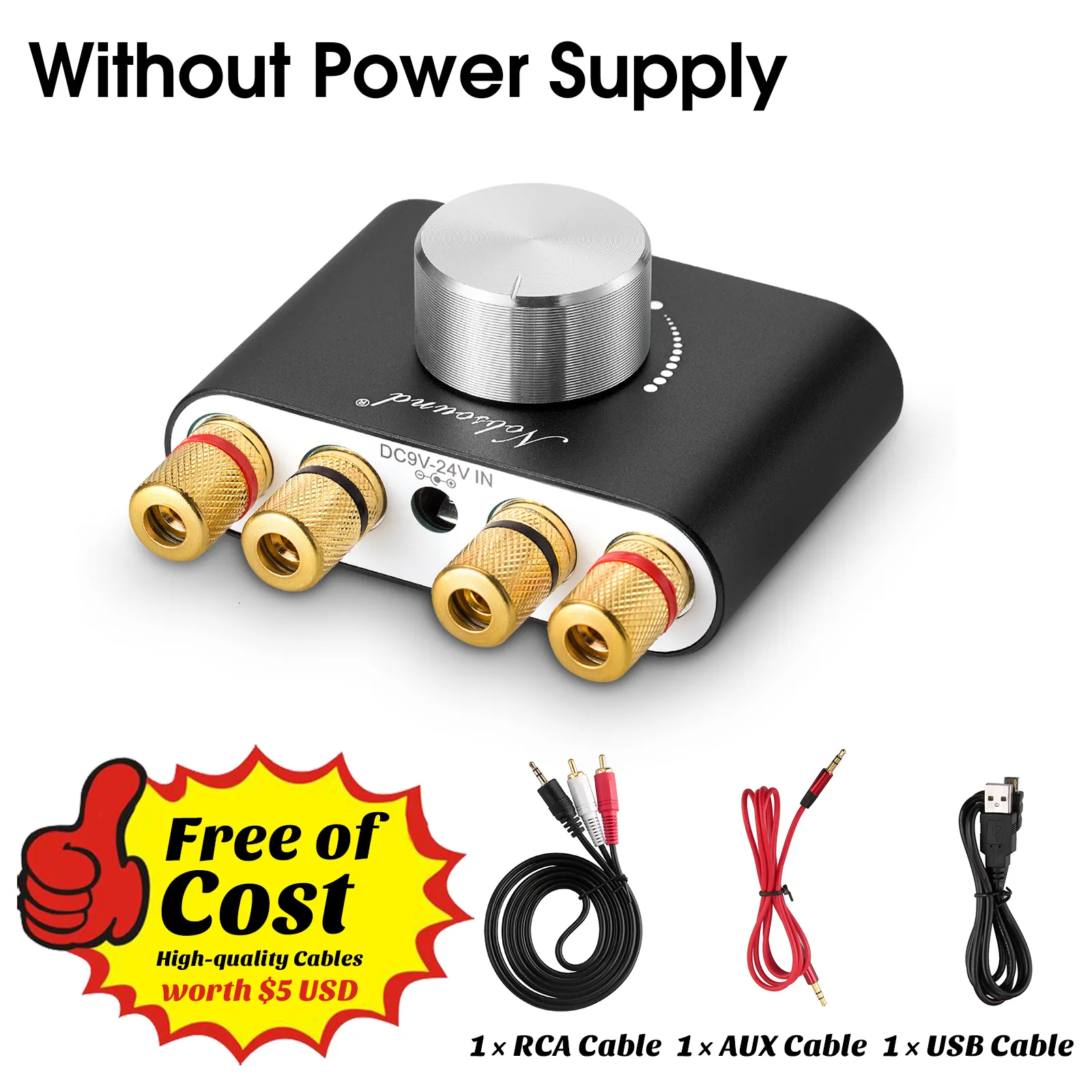 HOOCI 2 * 50W TPA3116 Bluetooth HIFIデジタルパワーサブ