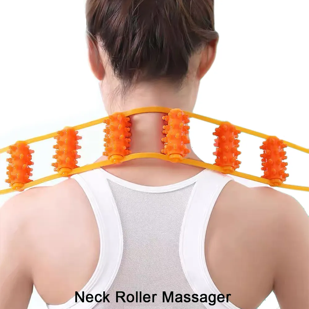 Massageador de face fitness fisioterapia rolo de massagem Relax Relax Ponto de gatilho Acupuntura traseira do pescoço Corpo Massageador Scratcher 230113