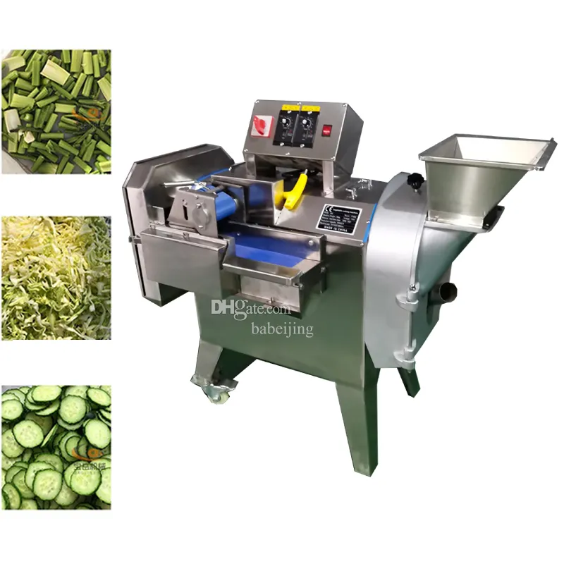 Rostfritt stål Vegetabilisk skärmaskin Elektrisk skiva kål Selleri Scallion Shredder Dicing Machine Onion Cutter Machine