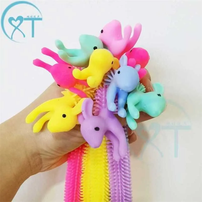 2023 Wielkanocny królik Fidget Maodle Toys Elastyczne sznurki Rabbit Animal Squishy Squishies Bransoletka Bransoletka Kreskówka Silikonowe opaski Anti-Stress Dhl T01i3lp