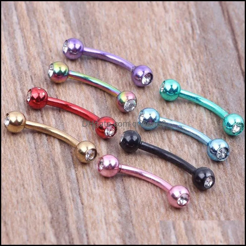 Tongringen Nieuwe koele 100 stcs Groothandelspartijen Labret Lip Body Pierce Nipple Navel Belly wenkbrauwbalk Accessoires 670 T2 Drop Delivery JE Dhoac