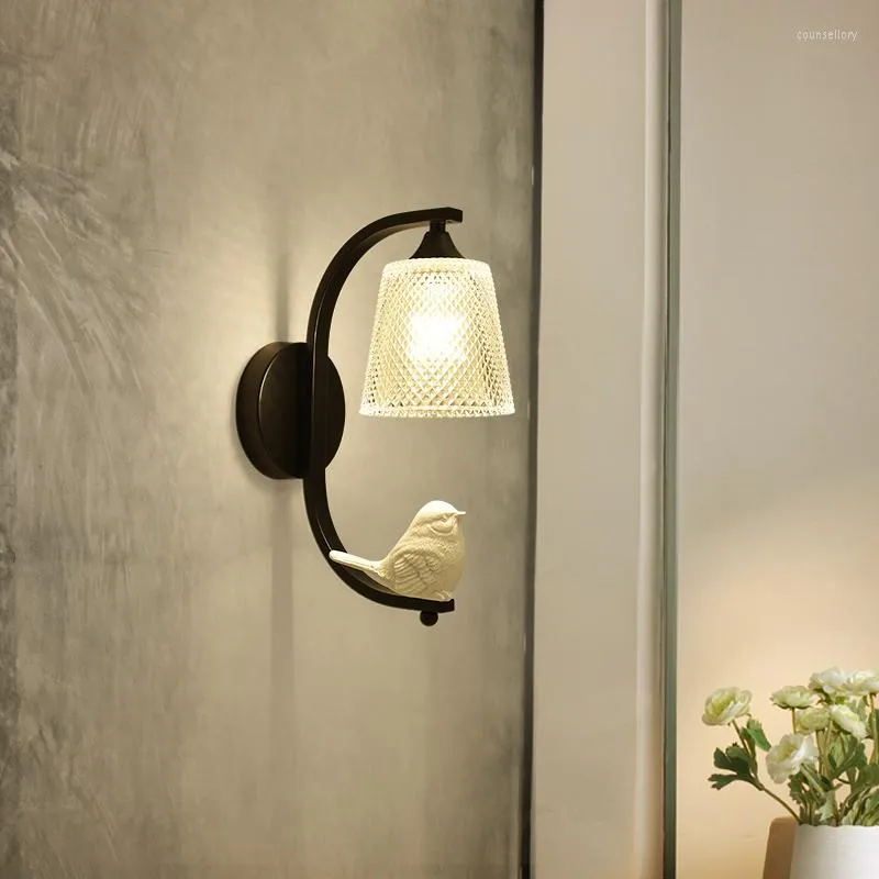 Wall Lamps Nordic Bird Lamp For Bedroom Bedside Lights Living Room Decor Corridor Sconce Home Decoration Light Fixture