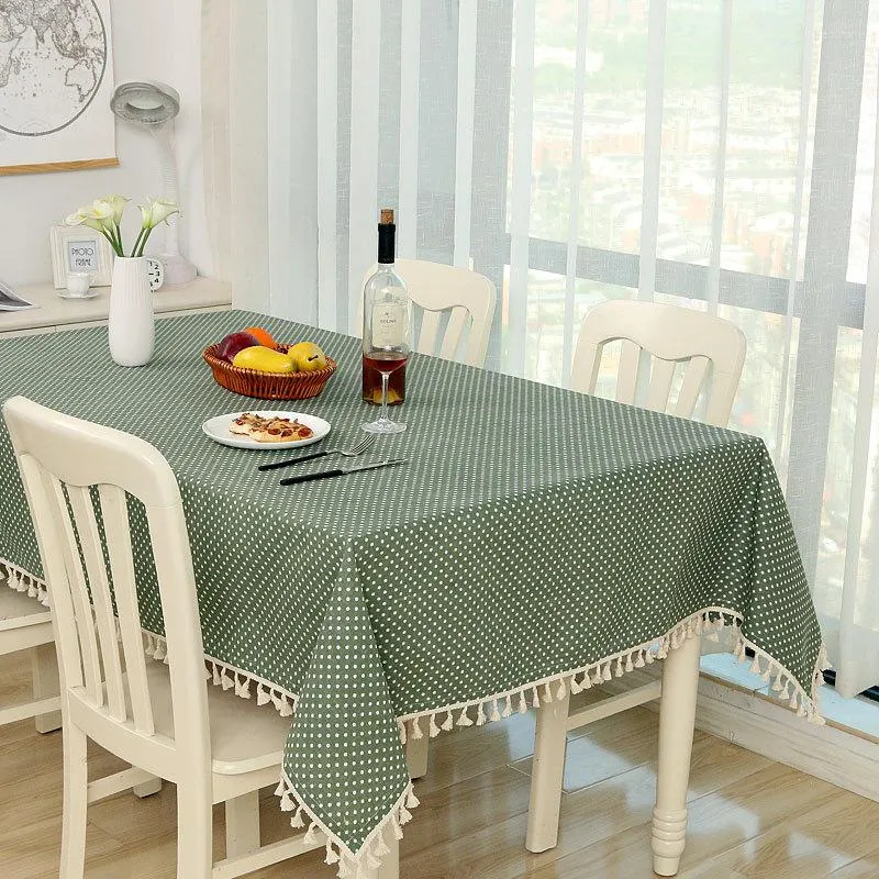 Tafelkleed stip plaid diner rechthoekige antiderapant tafelkleed huiskeuken tischdecke decor streep deksel kanten kwastje