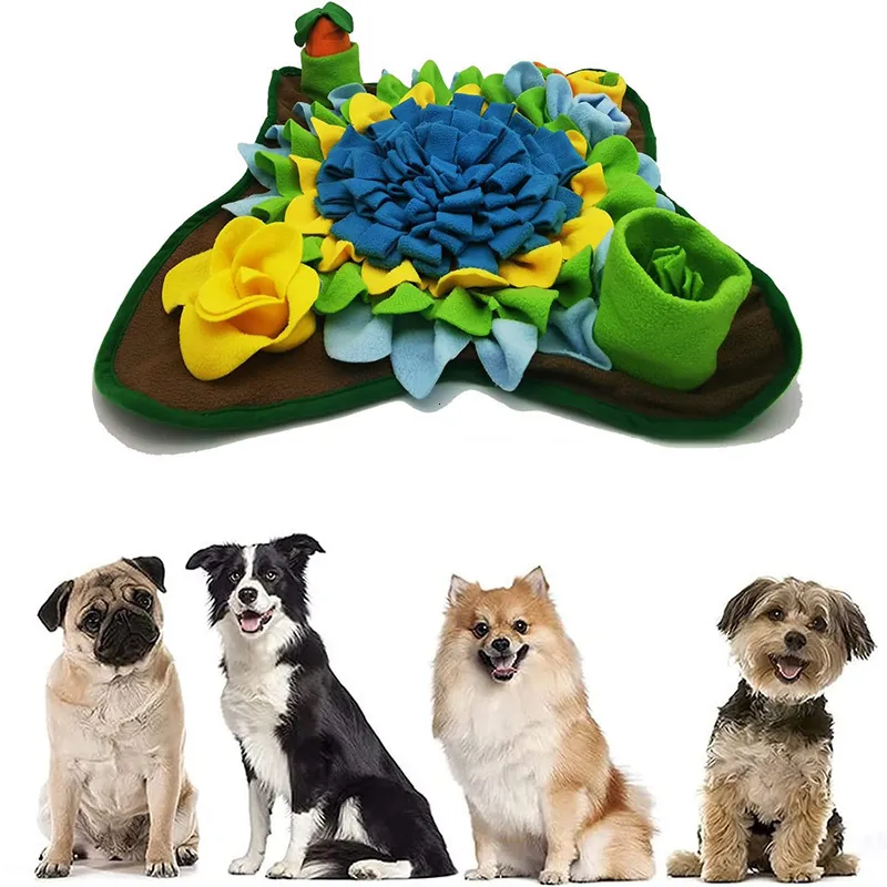 Dogs Snuffle Mat Pet Leak Food Anti Choking Mat Cat Dog Training Blanket  Nose Work Toy Pet Slowing Feeding Intelligence Mat