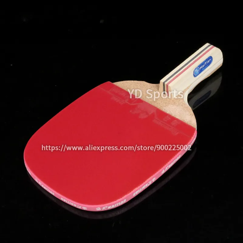 Table Tennis Raquets Original Japanese Style Striped Handle Rackets 1 Piece Racquet Sports Professional Wood Ping Pong Paddle Rubber Bat 230113