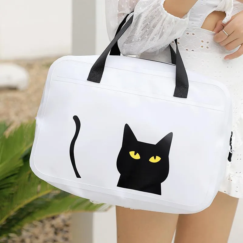 Bolsas de armazenamento Mulheres de grande capacidade Bolsa cosmética Branco de nadação portátil Organizador de viagem à prova d'água Fitness Item da bolsa feminina