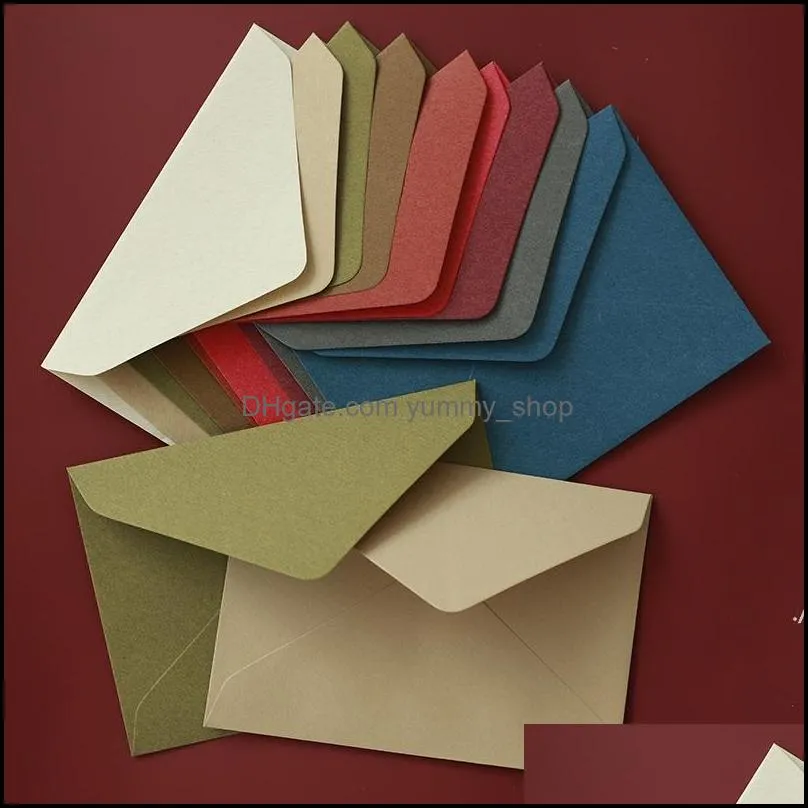 Geschenkwikkeling Vintage Westelijke Envelops Blank Paper Wallet For Wedding Uitnodiging Po Storage Pouch RRB14587 Drop Delivery Home Garden Fe Otsch