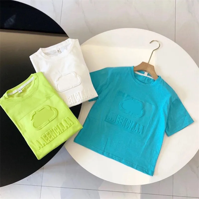 Fashion Kids Shirts Designer Baby Kid Short Sleeve Boys Classic Brand Tops Girls Summer Clothing Childrens Clothes Boys Tshirt 3 Colors