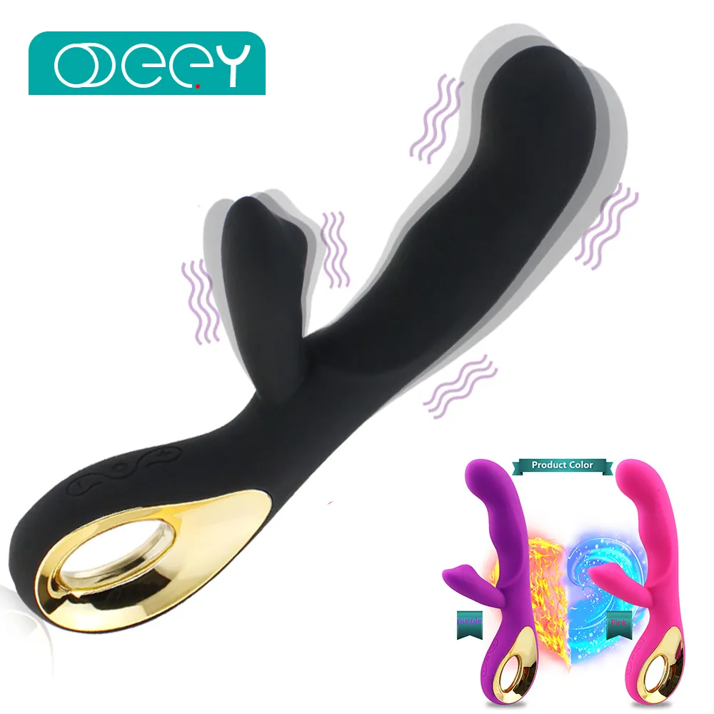 Jouets anaux G Spot Lapin Gode Vibrateur Orgasme Adulte USB Charge Puissant Masturbation Sex Toy pour Femmes Produit Étanche 230113