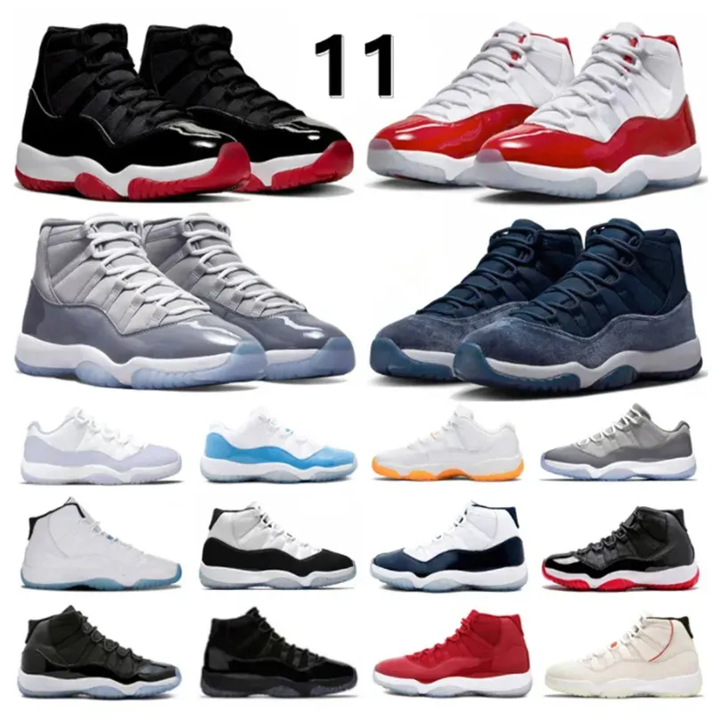 Jumpman 11 11s Midnight Navy Basketball Shoe Shoes Cool Grey Low Pure Violet Heiress Emerald Animal Instinct Bright Citrus Space Jam Bred Concord Cherry