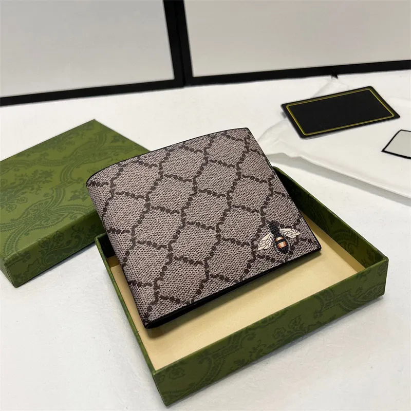 Designer djurbroderi plånbok män kvinnor purses randiga läder lyx plånböcker mode klassiskt kortpaket mynt handväska