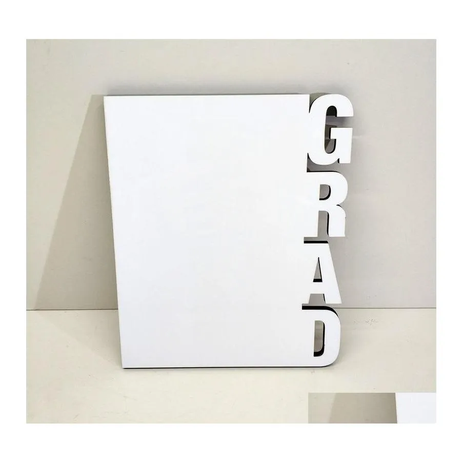 Frames And Mouldings Grad Woodiness Sublimation Blank Mdf Diy P O Frame Three Nsional Slate Letter Shape Laser Cutting Home Drop Del Dh81F