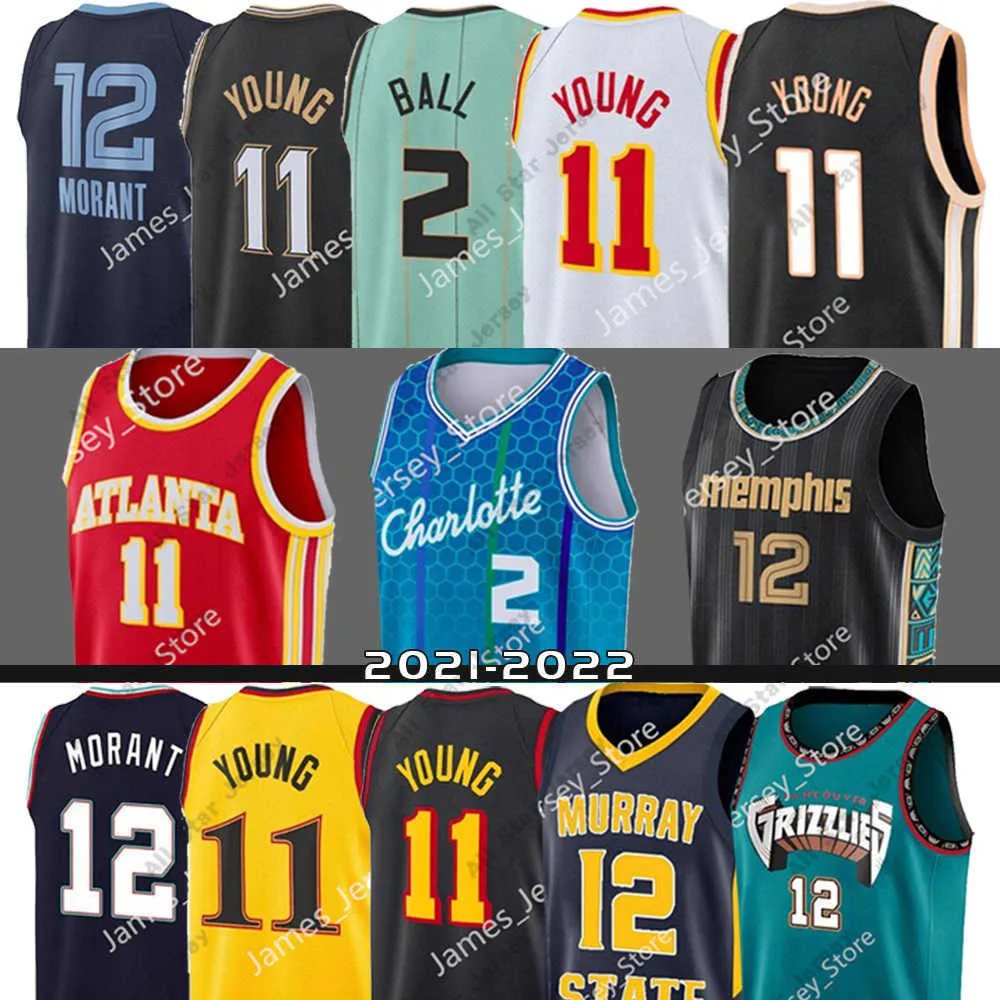 College Basketball nosi koszulki koszykarskie LaMelo 2 Ball Ja 12 Morant Trae 11 Young Charlottes 0 Hornet Men Jersey 2022 NCAA Stitched College nosi