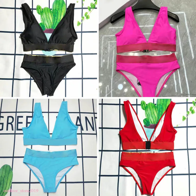 Diseñador de moda Conjuntos de sujetadores Traje de baño con cordones Traje de baño de mujer Conjuntos de bikini Multicolor Verano Traje de baño de playa Traje de baño de viento Bikini de mujer