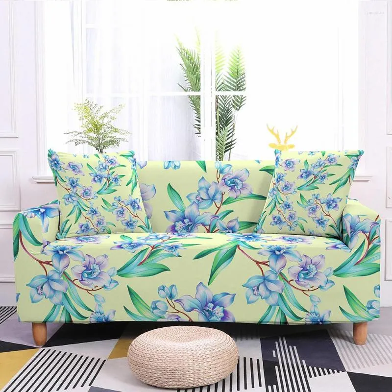 Pokrywa krzesła pokrywka sofy kwiatowej do salonu elastyczne liście kwiaty druku