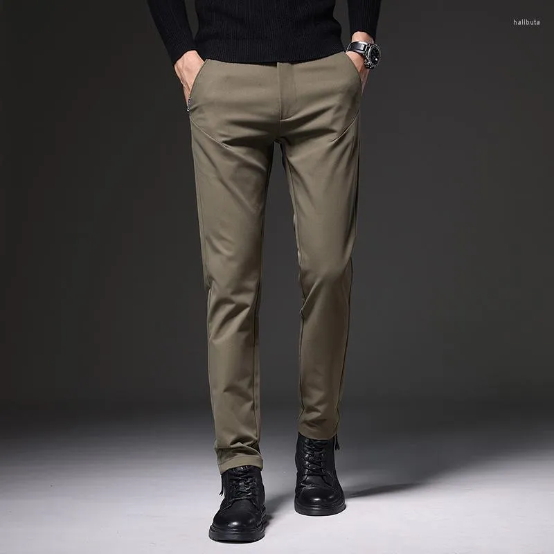 Pantaloni maschili primaverili autunnali uomini lunghi uomini cotone affari in stile coreano elastico pantalone casual maschio maschio