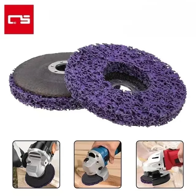 2/5 pièces 115/125mm disque de meulage roue Abrasive peinture antirouille Poly bande disque pour meuleuse d'angle disque de corail propre polonais métal voiture moto