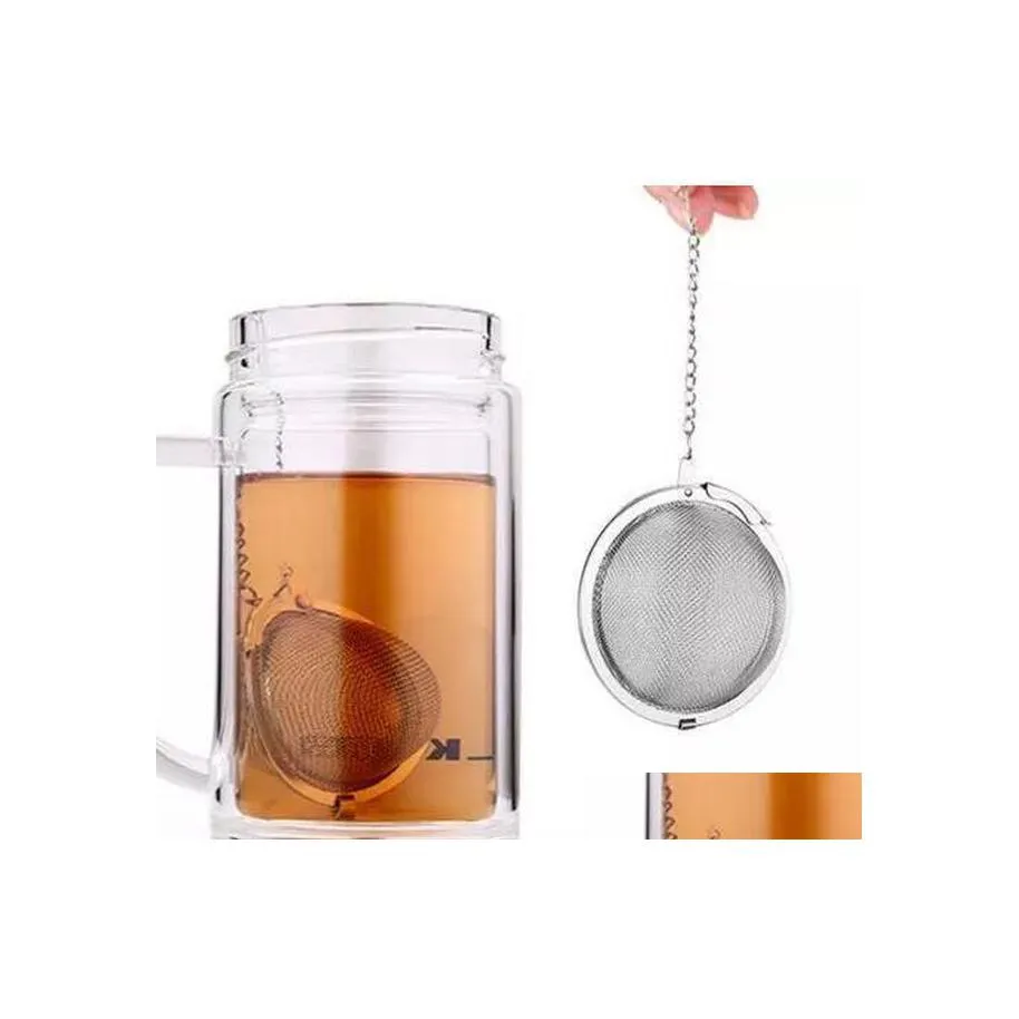 커피 티 도구 업 4.5cm Infuser 304 스테인레스 스틸 포트 구 메쉬 스트레이너 볼 양질의 품질 필터 드롭 배달 홈 정원 DHQ5D