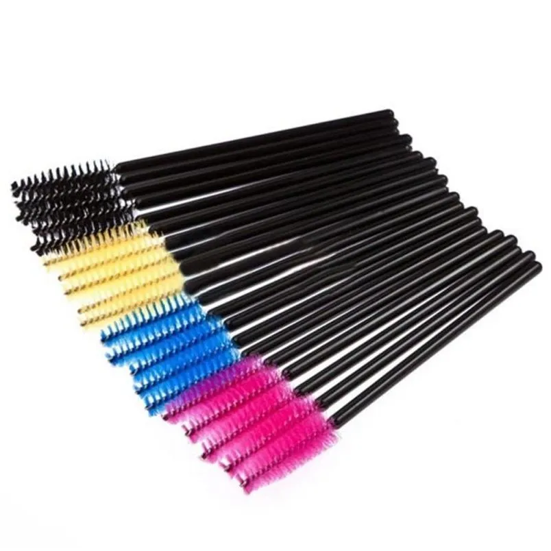 Pincéis de maquiagem de olho de olho de olho de olho mini máscara wands aplicador de extensão descartável ferramenta de extensão preta azul amarelo rosa deli dhgst