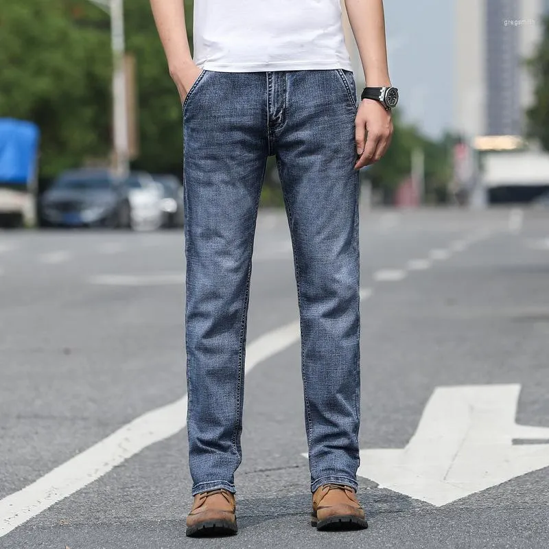 Men's Jeans Big Size 29- 40 42 44 46 Denim Men Straight Stretch Regular Fit Vintage For Man Pants Classic Autumn Winter 2023