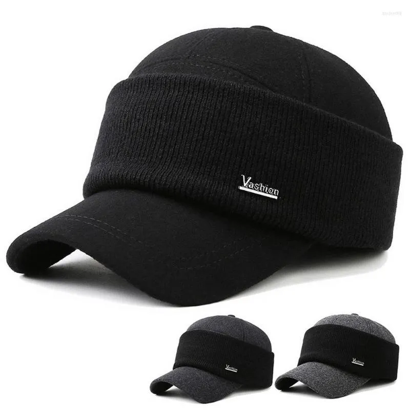 Berretti da baseball Autunno e inverno Uomo Baseball Cappello con paraorecchie maschile Lana Proteggi il viso Multifunzione Caldo Moda all'aperto