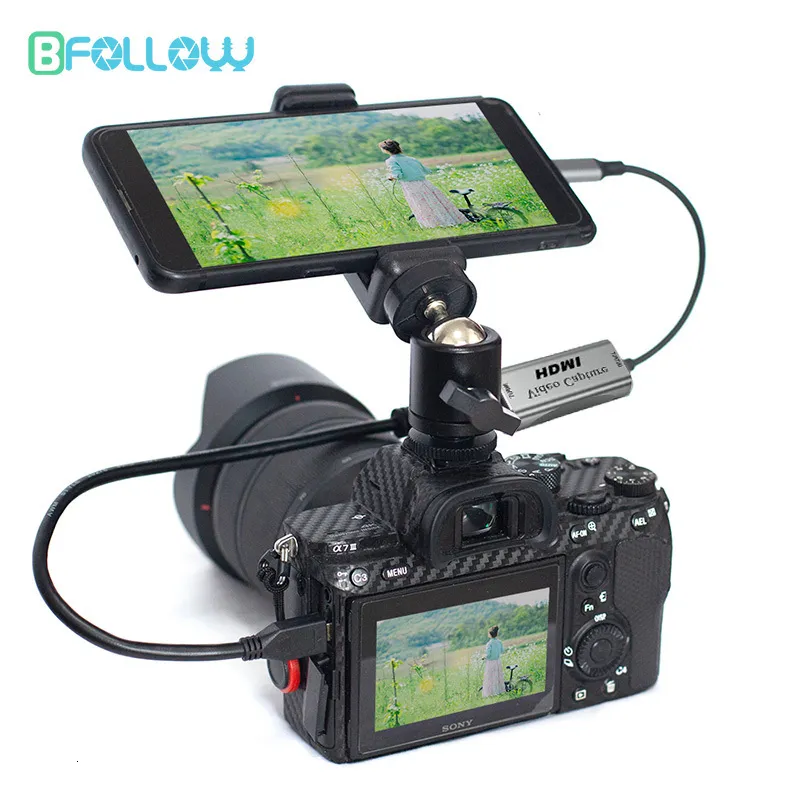 Andere Elektronik -BFOW -Android -Telefon -Tablet als Camera Monitor Camcorder -Adapter für Vlog YouTuber Filmemacher DSLR Video Capture Card 230114