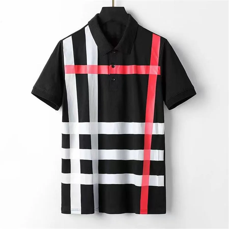 2024 revers korte mouwen heren zomer business casual geruite POLO shirt populaire high-end casual t-shirt