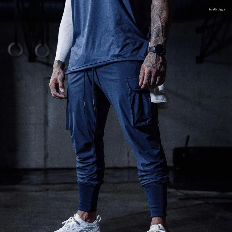 Men's Pants Casual Mens Joggers Cargo Elastic Fitness Jogging Sweatpants Gyms Sports Track Sportswear Autumn Long Trousers Male