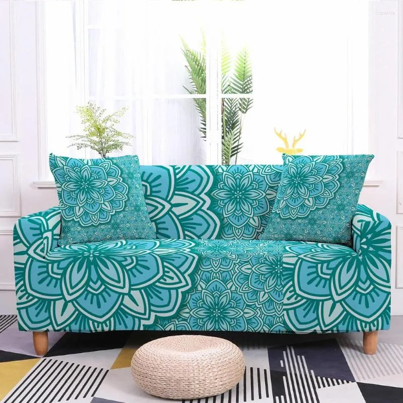 Tampa de cadeira capa de sofá elástica floral para sala de estar estampa bohemian slipcover alongamento com tudo incluído anti-poeira de 1 a 4 lugar