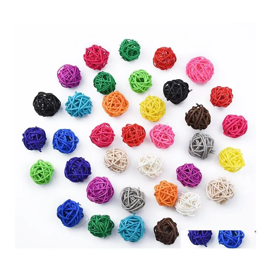 Couronnes de fleurs décoratives boule de rotin Mini accessoires de décoration pour la maison bricolage boules créatives Sepak Tak pour la livraison directe de fête de mariage Ga Dhynj