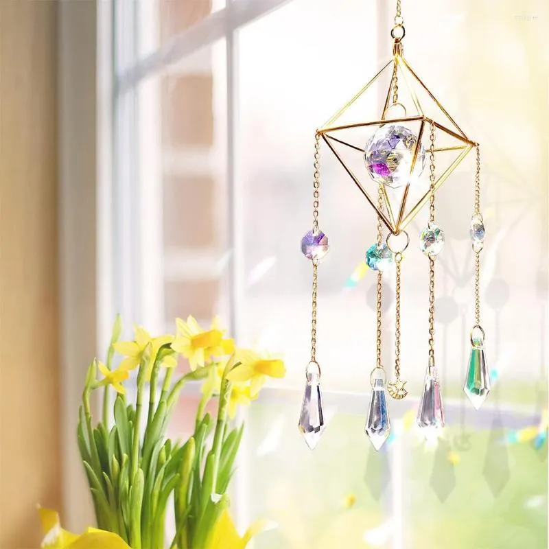 Décorations de jardin Crystal Sun Catcher Prism Pendant Festival Decor Suncathers